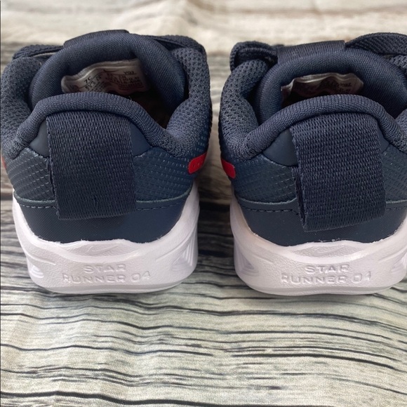 Nike Star Runner 4 NN TD Kids Sneakers | Size 7C | Black & Red - Picture 7 of 11